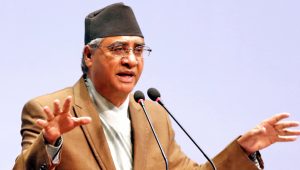 Nepali Congress President Sher Bahadur Deuba speaking at a Legislature-Parliament in Kathmandu, on Sunday, July 24, 2016. Photo: RSS
