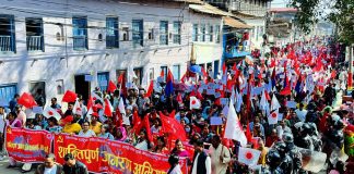 घोराहीमा एमालेको शक्ति प्रदर्शन